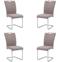 Pack de 4 Sillas Elegantes en Tejido Marengo – Sillas para Comedor y Salón, Dimensiones: 44 x 61 x 98 cm.